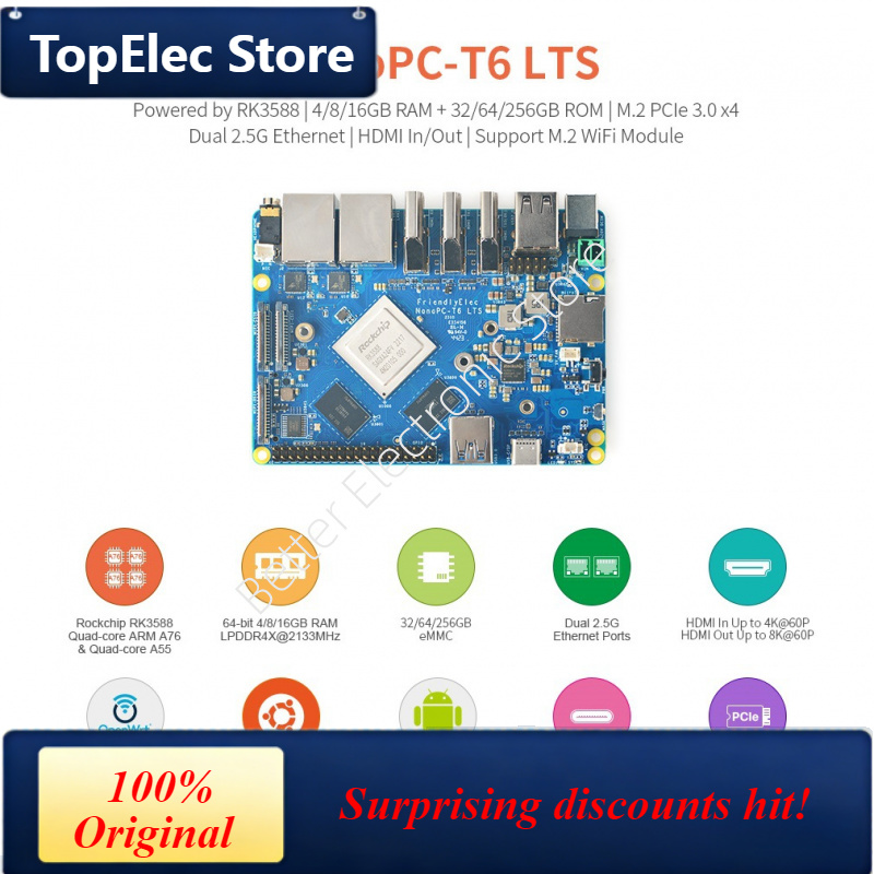 Nanopc T6 16Gb - Carte de développement TopElec NanoPC-T6 LTS