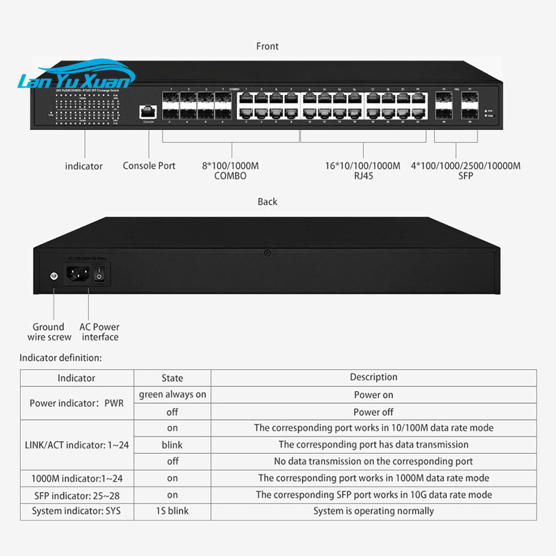 Commutateur géré L3 16 ports G - Sfp+ 10G Managed Switch 8 Port avis et prix