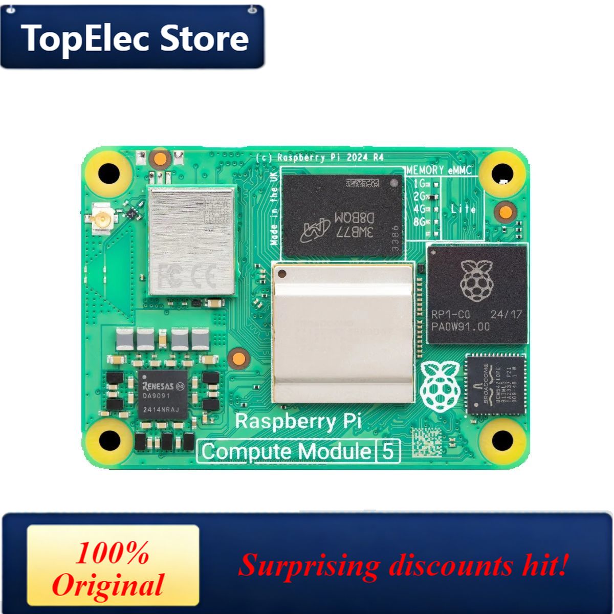 Module de calcul Raspberry Pi  - Raspberry Pi 5 8Gb avis et prix